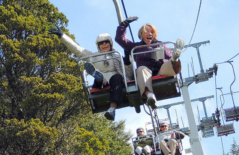 Candace Martz &amp; Marti Lanese on chairlift