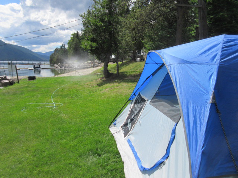 Birchgrove camp on West Arm of Kootenay Lake
