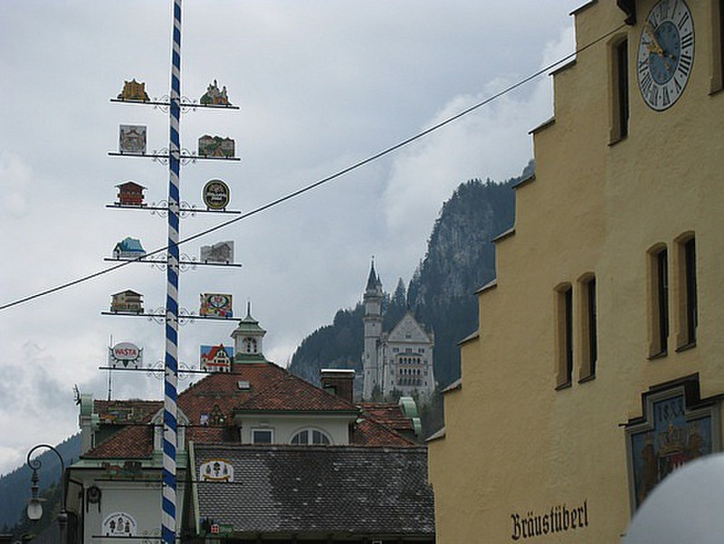 The maypole and Neuschwanstein