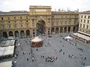 View of Piazza della Repubblica