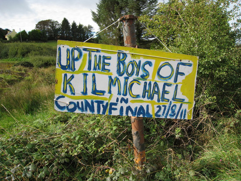Sign supporting the local hurling team