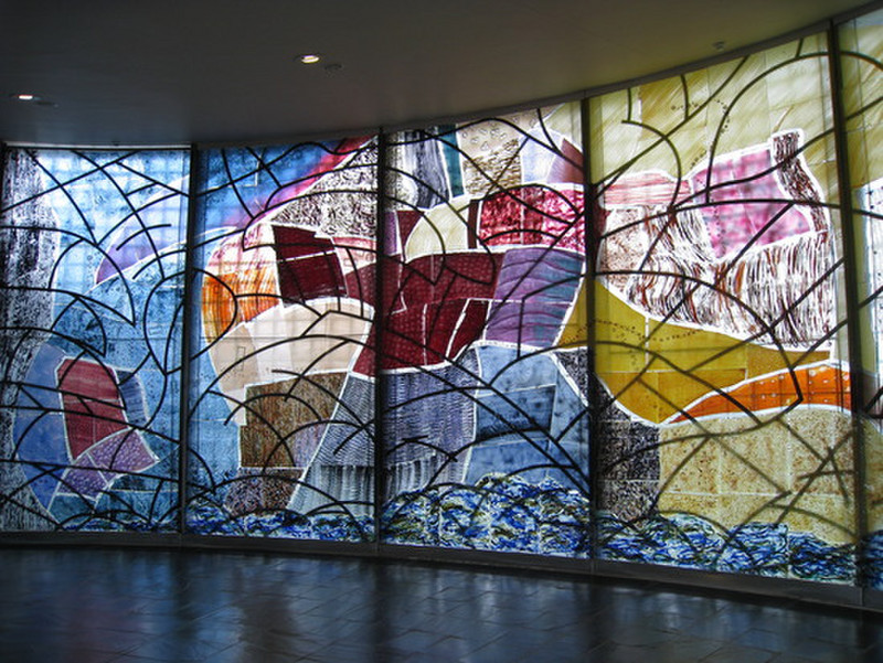 Stained glass at Great Blasket Centre