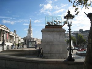 The fourth plinth in Trafalgar Square