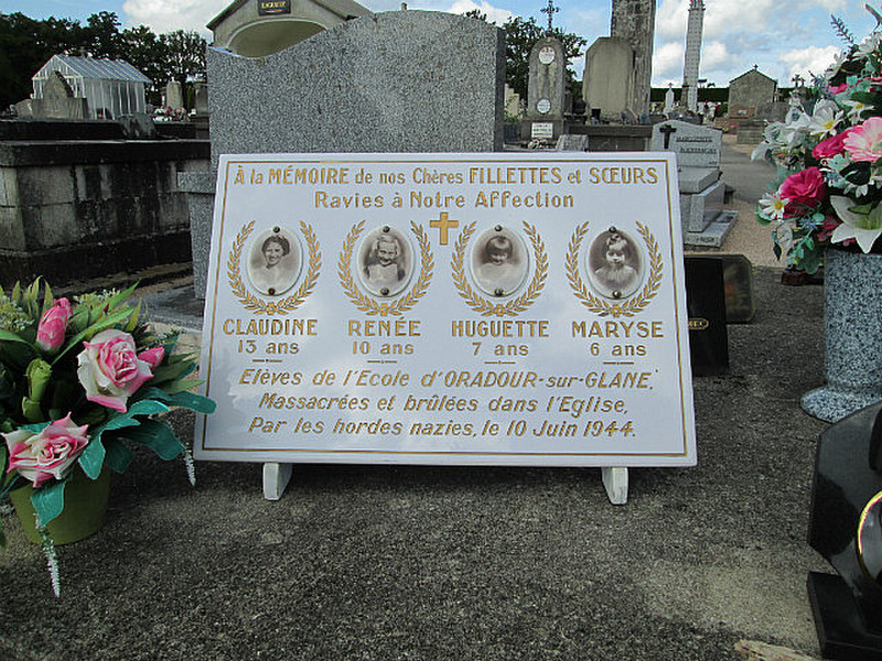 Grave marker at Oradour