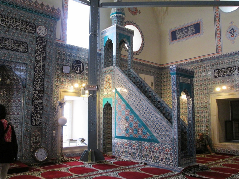 Inside the mosque