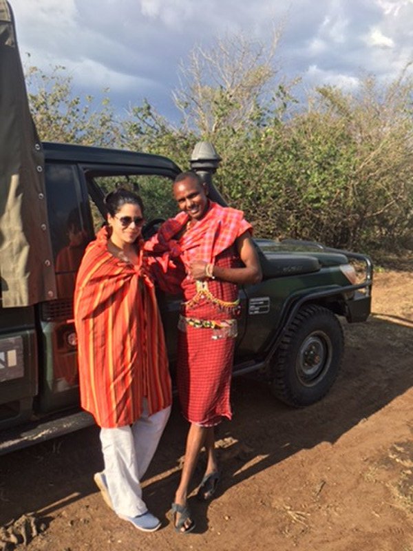  ?  With Master of the Wild - Our Masai Guide cum Driver -Francis Saruni ?