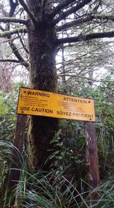 Warning Sign, Schooner Cove Trail