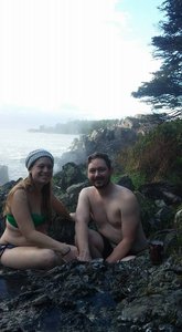 Us at the Upper Pools- Hot Springs Cove