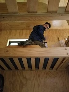Billy Setting up his Bunk