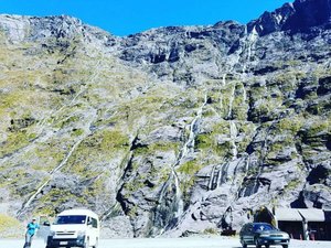 Waterfalls by Homer Tunnel