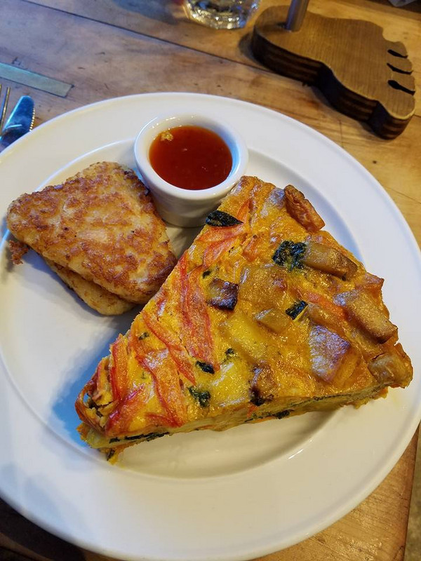 Morning Quiche and Potato Hashbrown