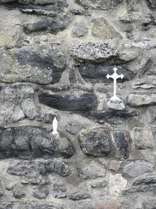Trinkets on the Abbey Wall