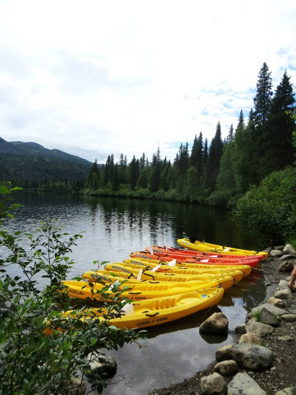 Kayaks at the lake