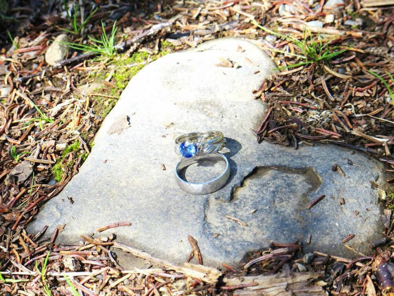 Rings on a Heart-Shaped Rock
