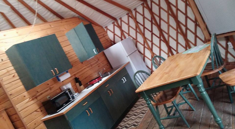 Kitchen Area in our Yurt