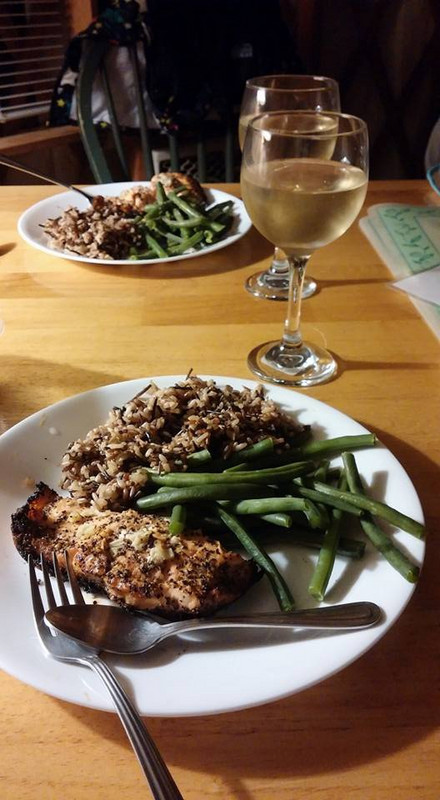 Salmon, Wild Rice and Green Beans