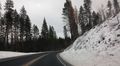 Snow!  On the way to Yosemite Lakes