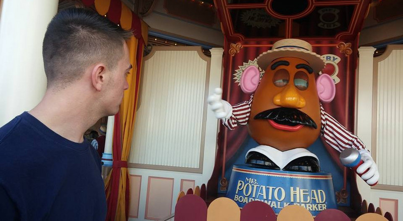 Galen eyeing Mr. Potatohead