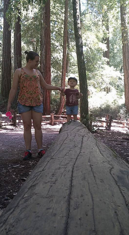 Walking on a Log with Mommy Now