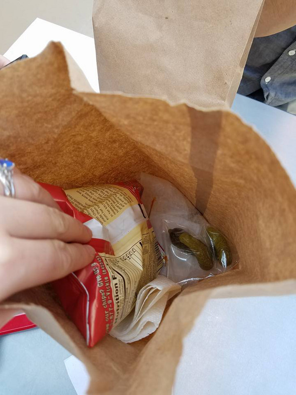 Packed Lunch! Complete with Pickles