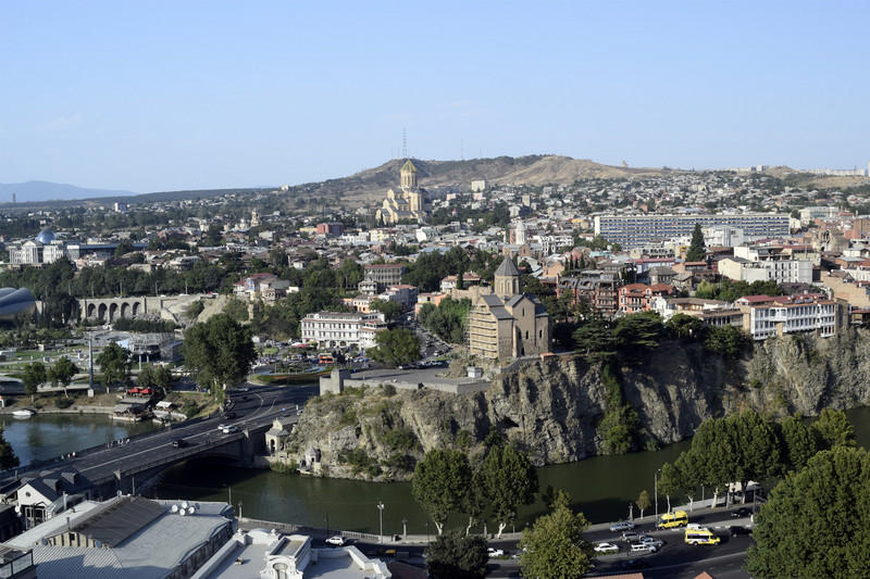 The view of Tbilisi from Narikala Fortress