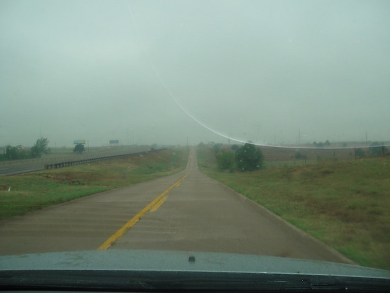 A wet morning on R66 West of Weatherford