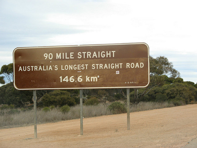 The Longest stretch of straight road in Australia