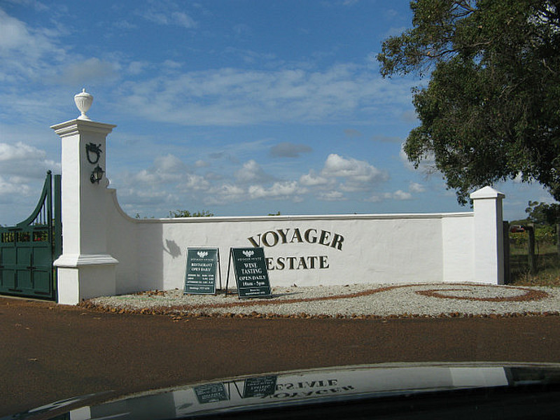 Entering Voyager Estate, Margaret River