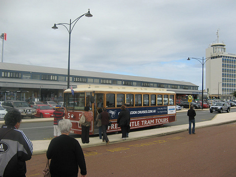 Our Tram Tour awaits at Fremantle