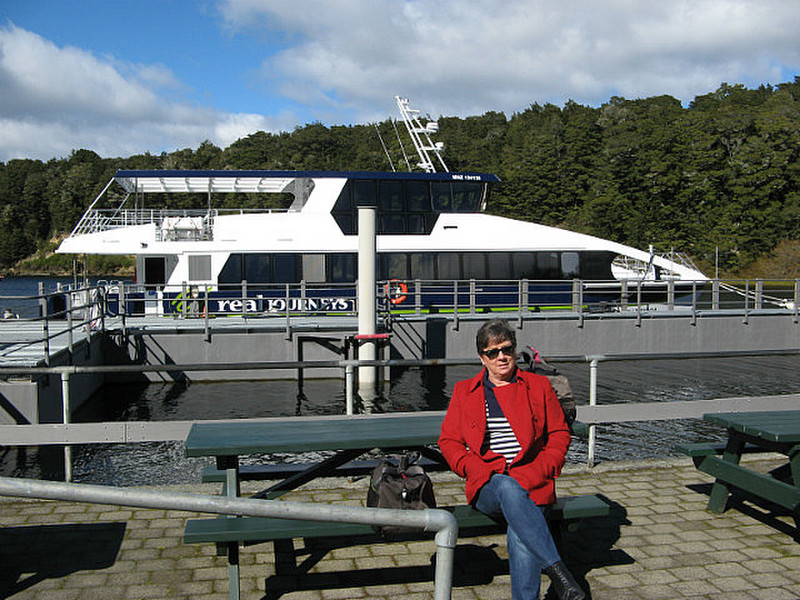 Waiting for our ferry at Manapouri