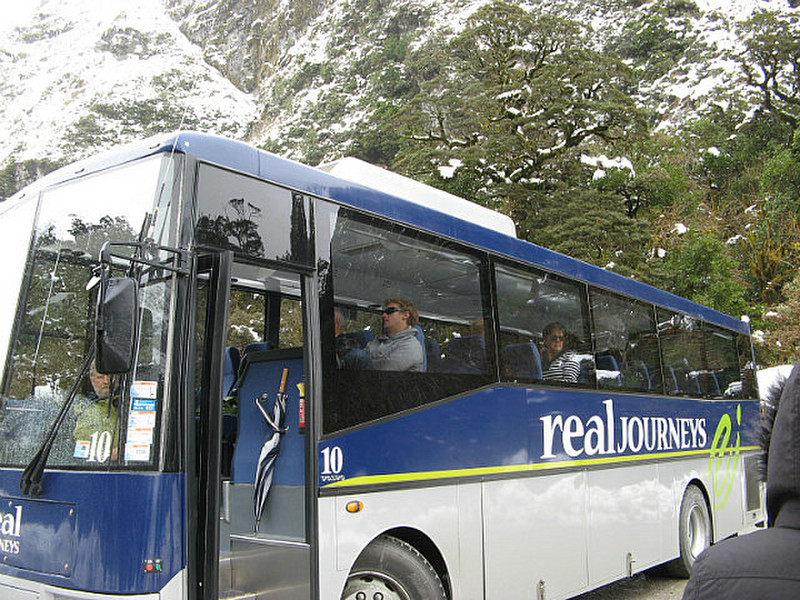 Our bus crossing Wilmont Pass