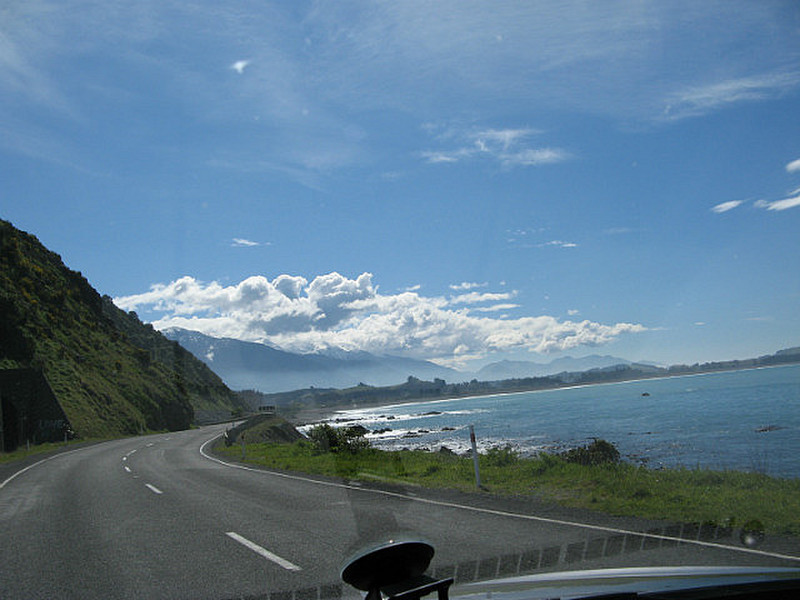 Kaikoura in the distance