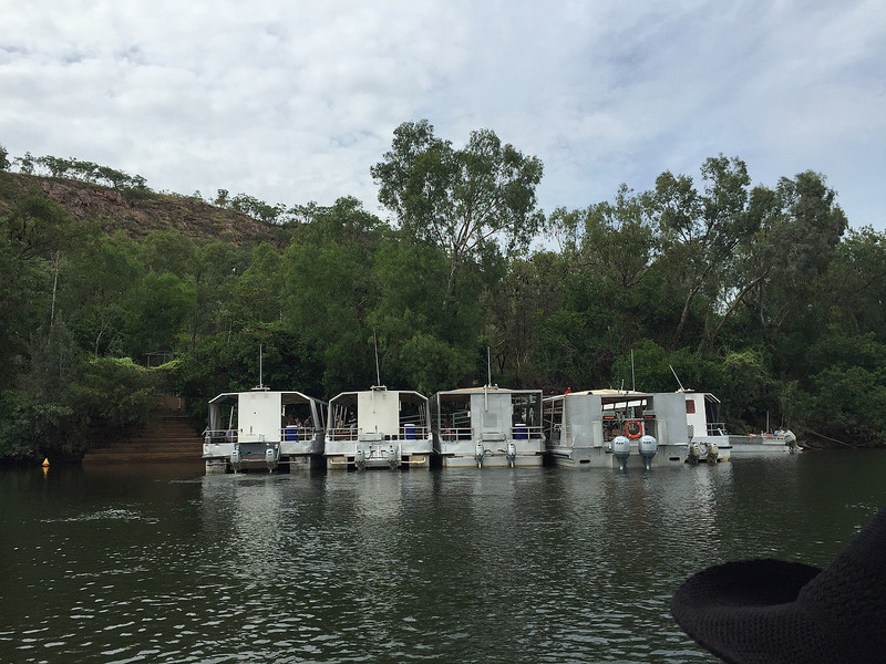 The boats are waiting at Katherine Gorge