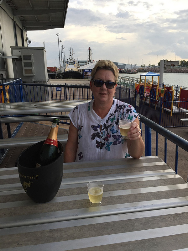 Champagne on the wharf
