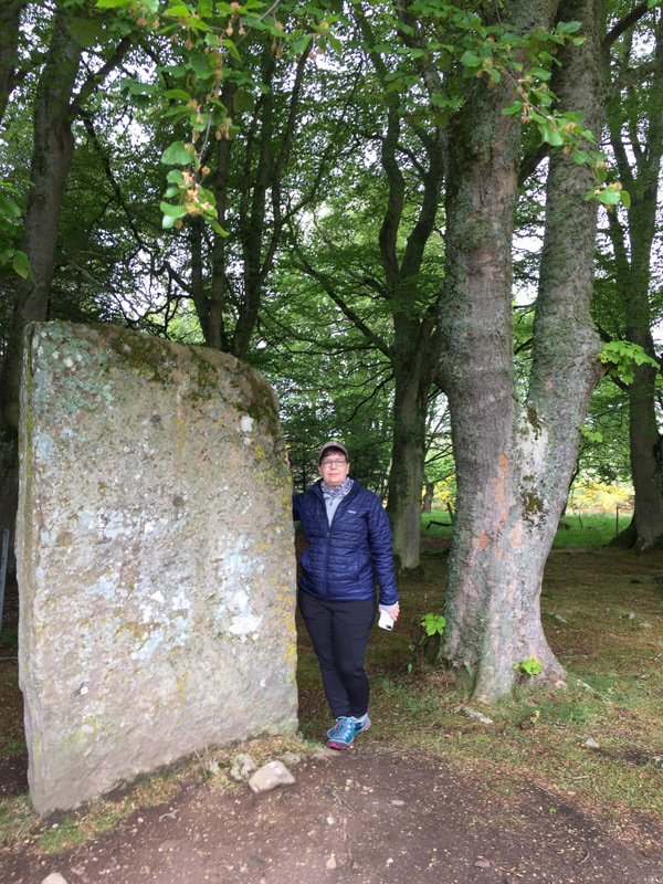Chris with one of the large standing stones