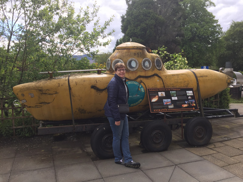 Chris with the submarine that looked for the Loch Ness Monster