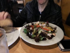 Dot had a salad with chicken