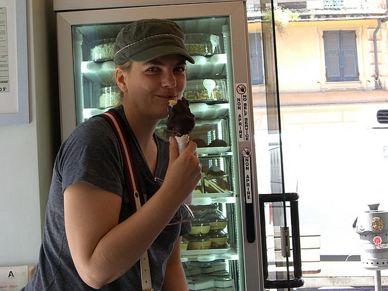 May with her gelato dip cone
