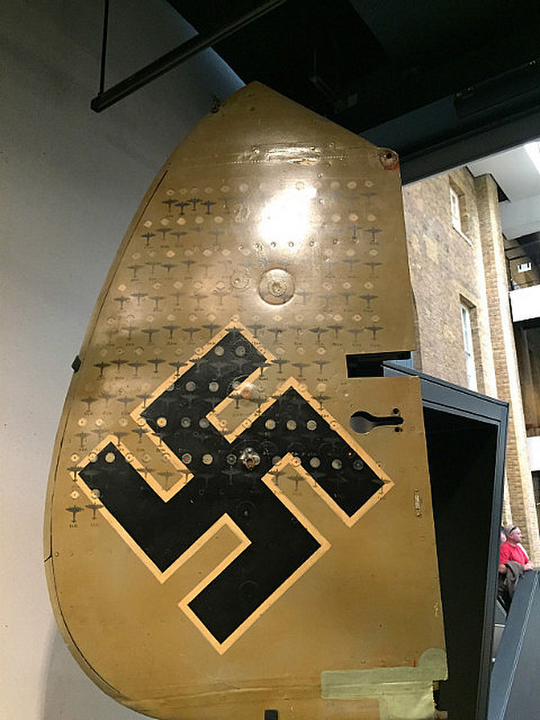 Tail fin from a German plane