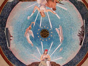 Ceiling mural in the chapel