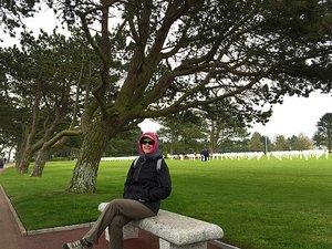 Dot at the American Cemetery