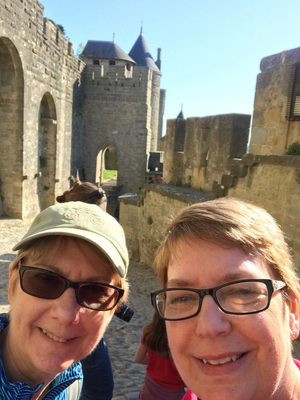 Selfie - medieval walls in the background