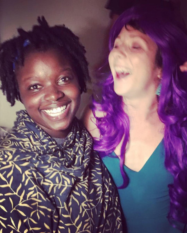This purple wig had me feeling sassy with Kim at our Close of Service Conference