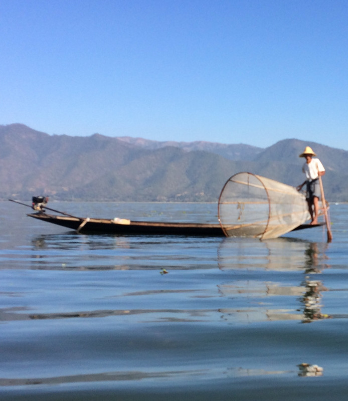 traditional fishing on the lake