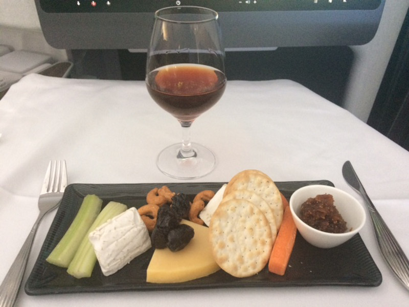 Nice cheese selection and an excellent large glass of port.