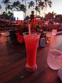 Fruit punch and a pretty centerpiece