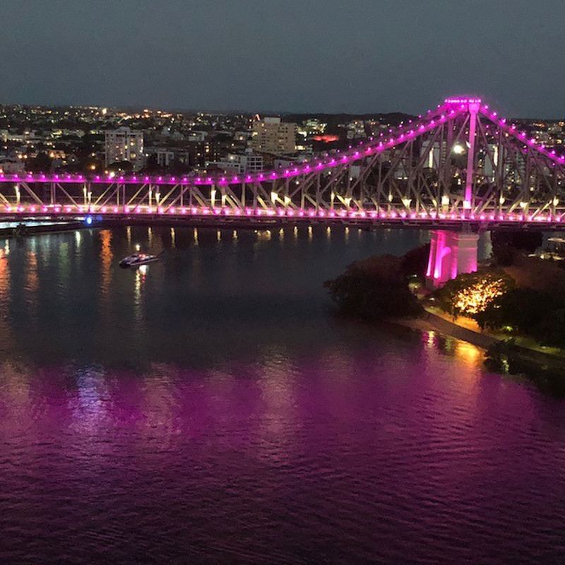 Bridge view from room at the Marriott Brisbane