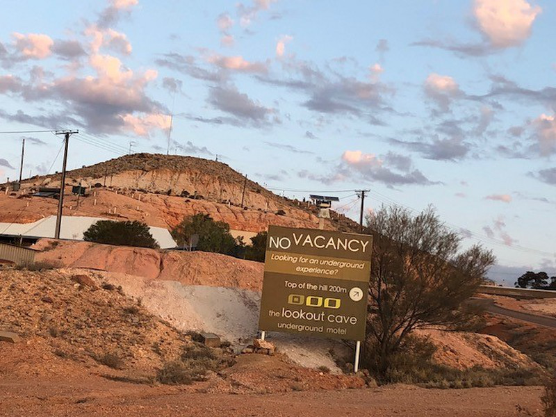 Winner of the most unusual looking hotel entrance  Lookout Cave Coober Pedy