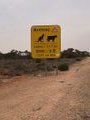 Most common road sign in the Outback