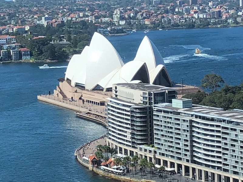 Opera House view from our room in Sydney